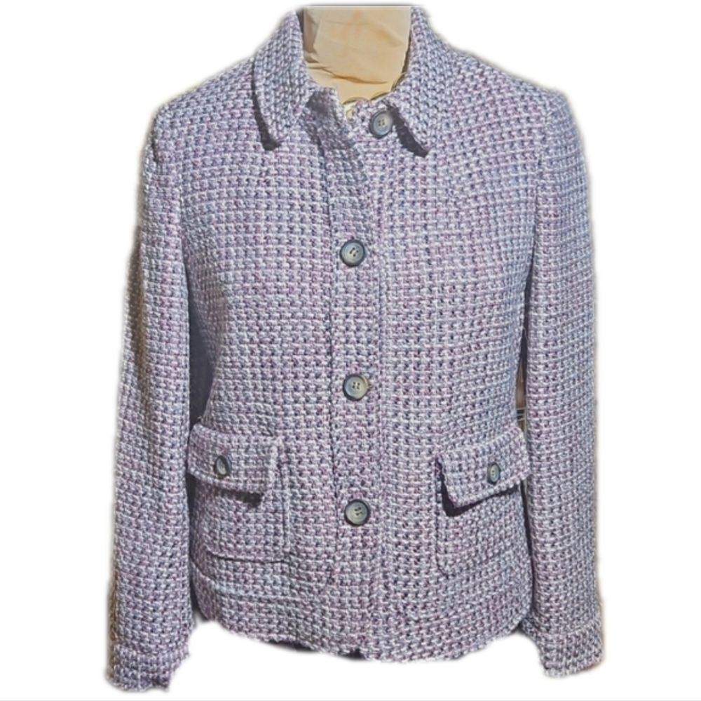 Talbots Petites Wool Jacket Size 8P. Purple Kinda Pukey Color